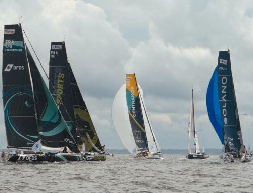 Aina toma la salida de la Round Ireland Race a bordo del Class40 MAAP